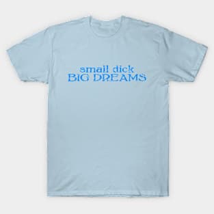 small dick big dreams light blue T-Shirt